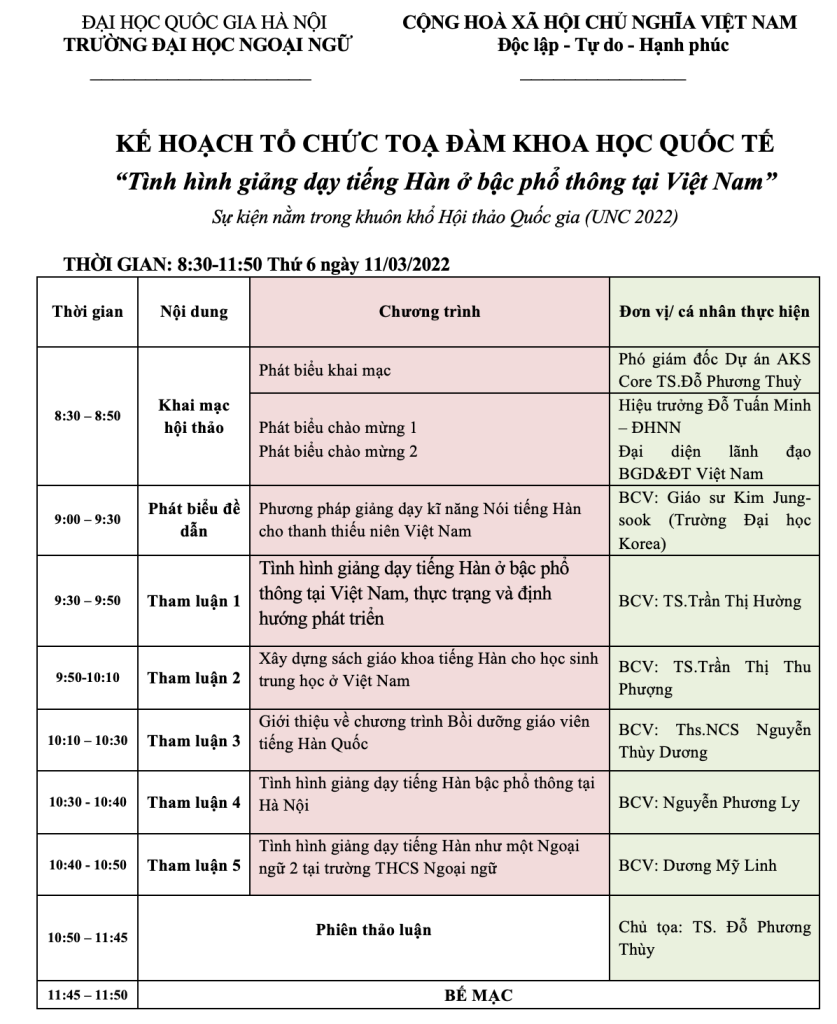 CHƯƠNG TRÌNH TẠO ĐÀM KHOA HỌC KHAI XUÂN CHO CÁC SỰ KIỆN LỚN CỦA DỰ ÁN NĂM NHÂM DẦN